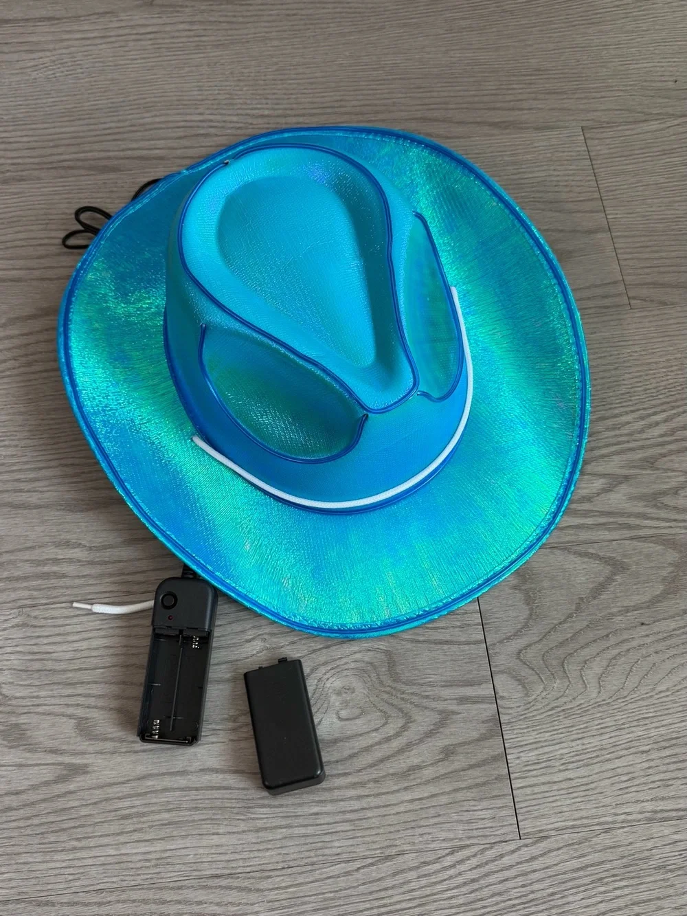 Neon LED Blue Cowboy Hat - Men Accessories